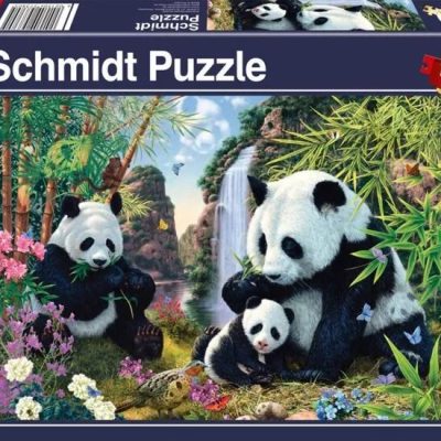 Schmidt Panda család a vízesésnél 500db-os puzzle (57380)