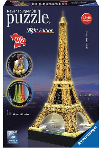 Ravensburger világító Eiffel torony 3D puzzle 216db-os (88017)