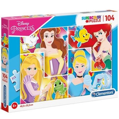 Clementoni Disney Hercegnők Supercolor 104db-os puzzle (27146)