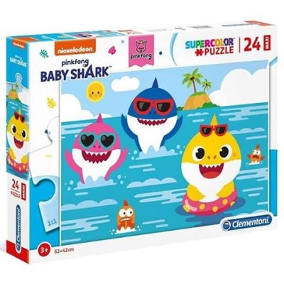 Clementoni Baby Shark Supercolor Maxi puzzle 24db-os (28519)