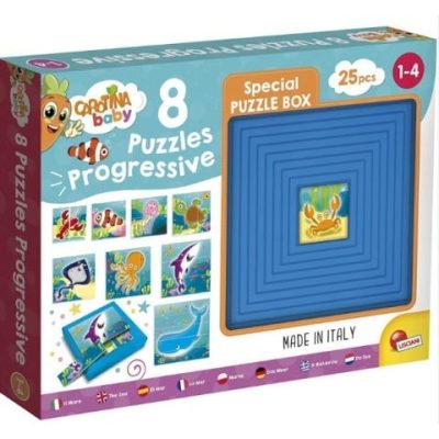 Lisciani Giochi Carotina Baby: progresszív puzzle - Tengeri állatok (LIS95490)