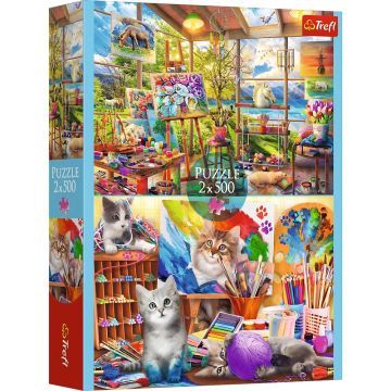 Trefl: A festészet művészete - 2 x 500 darabos puzzle