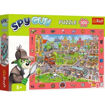 Trefl: Spy Guy Kisvárosi nyomozós képkereső puzzle - 100 darabos
