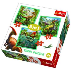 Trefl Dinoszauruszok 3 az 1-ben puzzle (34837)