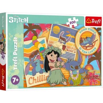 Trefl: Lilo és Stitch, Hula hula tánc puzzle - 200 darabos