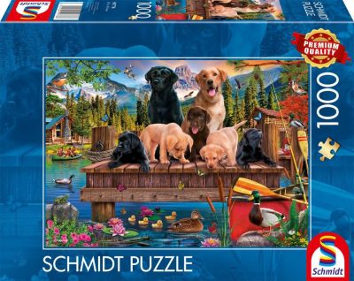 Schmidt  A family of dogs at the lake puzzle 1000db (59778)