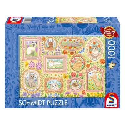 Schmidt Adelige Katzen in Blütenpracht puzzle 1000db  (59792)