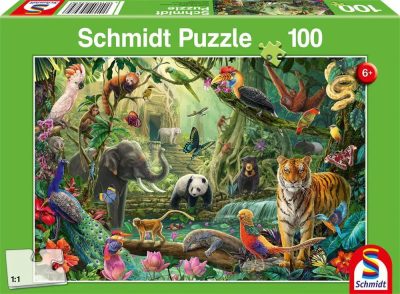 Schmidt Colourful jungle wildlife puzzle 100 db (56485)