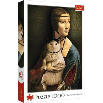 Trefl: Hölgy macskával puzzle - 1000 darabos