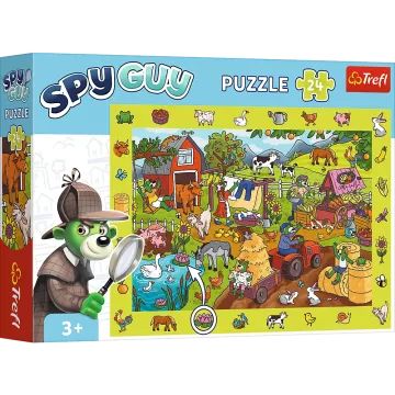 Trefl: Spy Guy Farm nyomozós képkereső puzzle - 24 darabos
