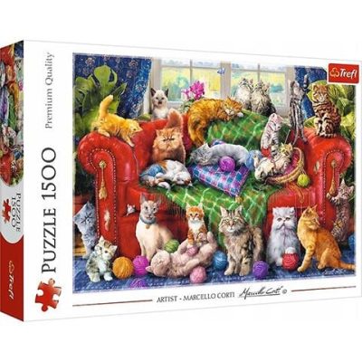 Trefl Kiscicák a kanapén 1500db-os puzzle (26198)
