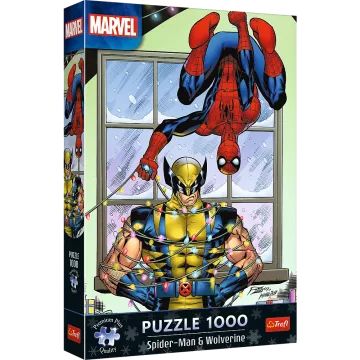 Trefl Premium Plus: Pókember és Rozsomák karácsonya puzzle - 1000 darabos