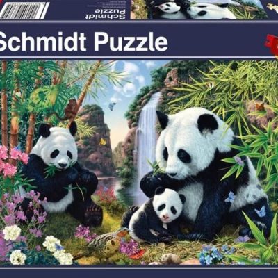 Schmidt Panda család a vízesésnél 500db-os puzzle (57380)