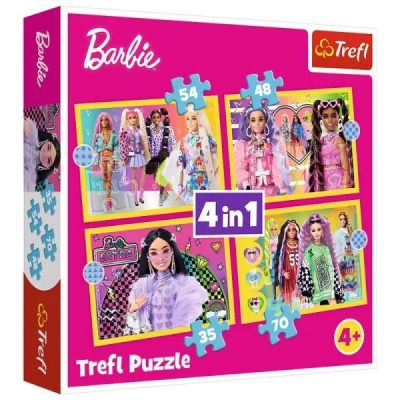 Trefl: Barbie világa 4 az 1-ben puzzle - 35