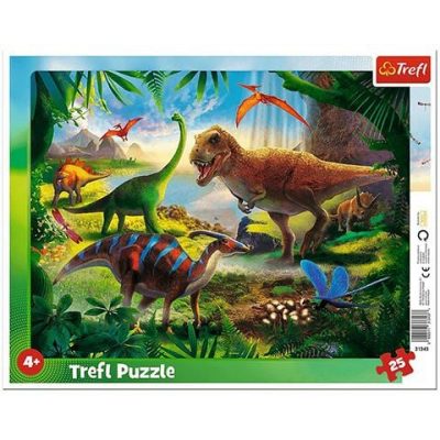 Trefl Dinoszauruszok 25 db-os keretes puzzle (31343)