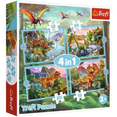 Trefl Dinoszauruszok 4az1-ben puzzle (34609)